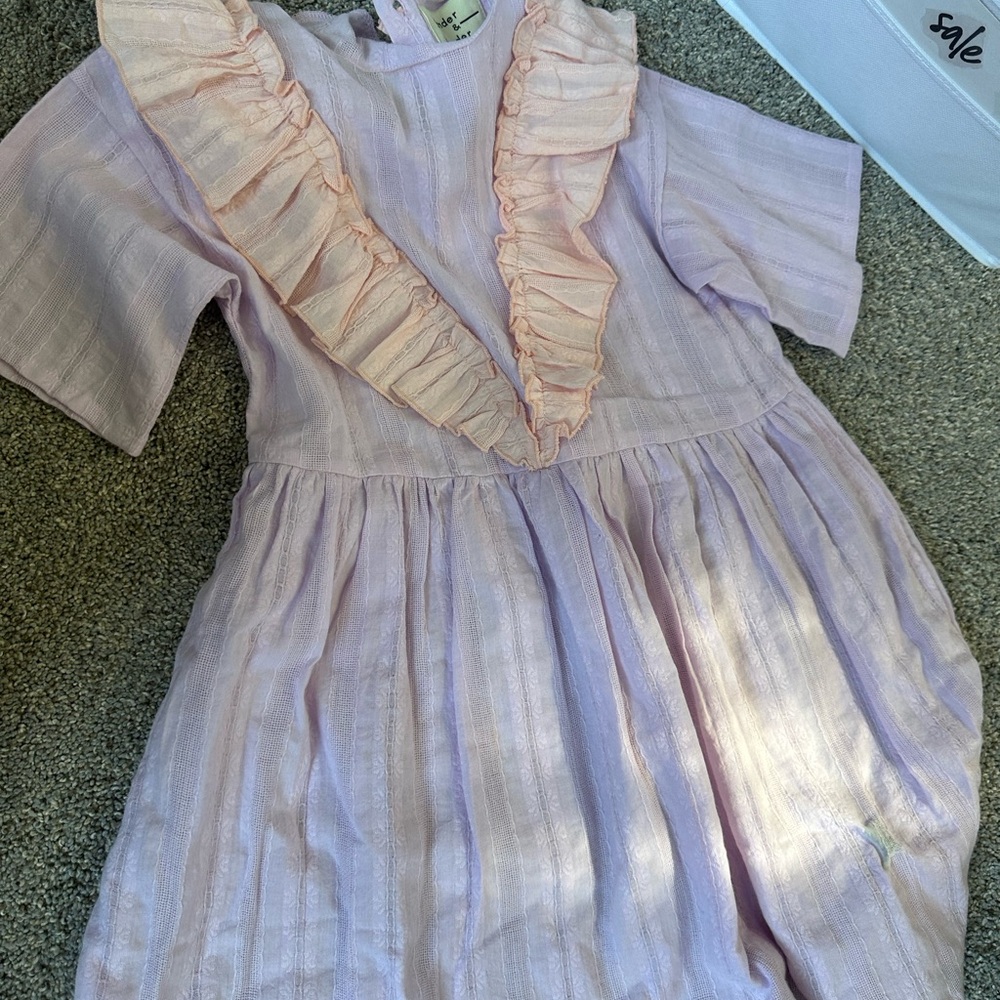 NEW- NWOT Designer Wander & Wonder Charming Pink Ruffled Kids Dress